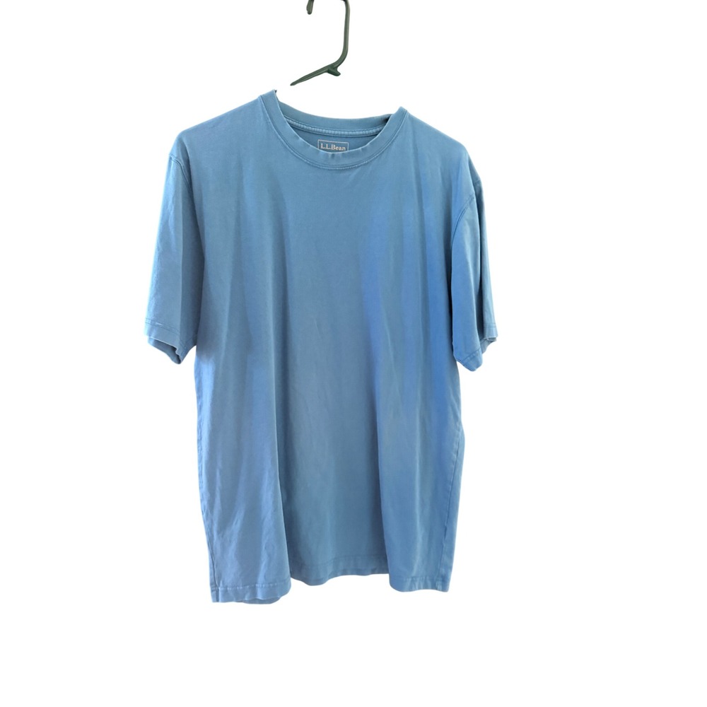 LL Bean Mens Blue Traditional Fit Cotton Short Sleeve T-Shirt M Tall Casual